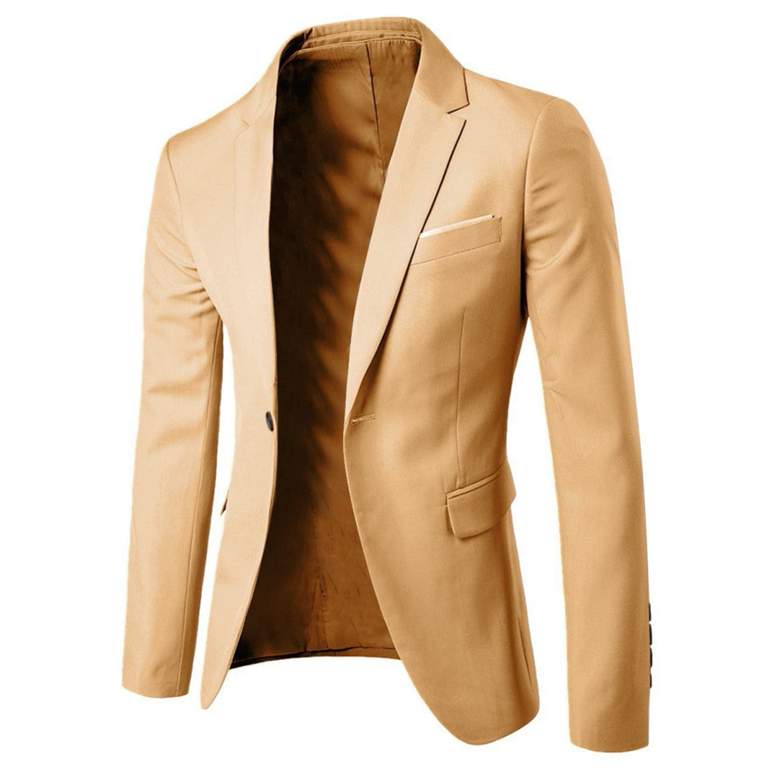 Autumn New Men’s Casual Solid Color Slim Fit Suit Jacket