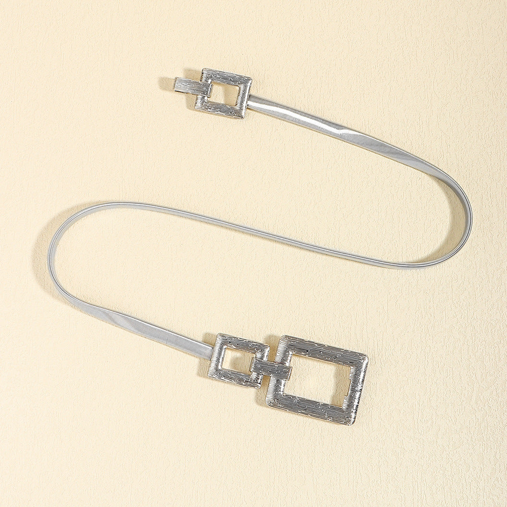 Minimalist Elastic Waist Chain Belt for Women