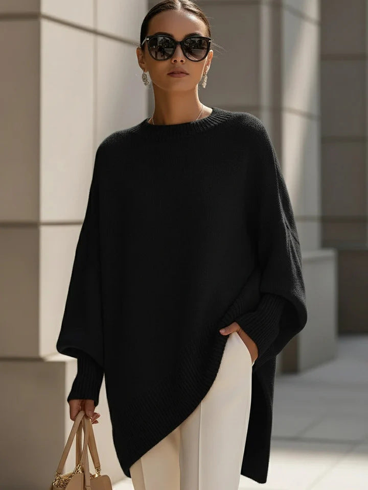 Women’s Thick Loose Round Neck Knitted Pullover Sweater