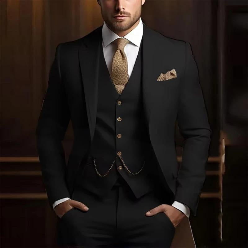 Men’s Formal Slim Fit 3-Piece Suit – Wedding & Office Style