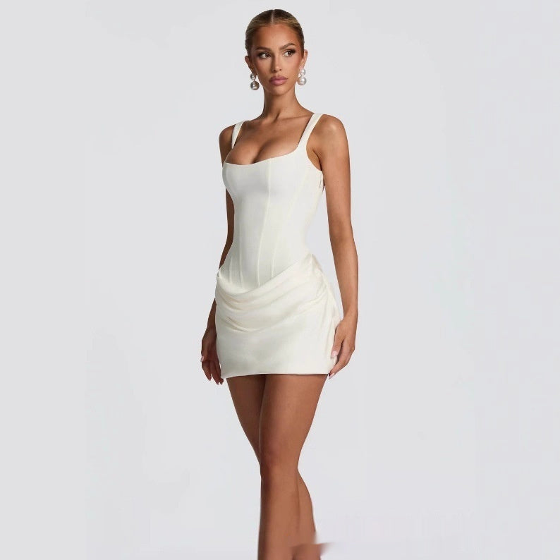 Women’s Corset Mini Dress – Sleeveless Bodycon Party & Evening Dress