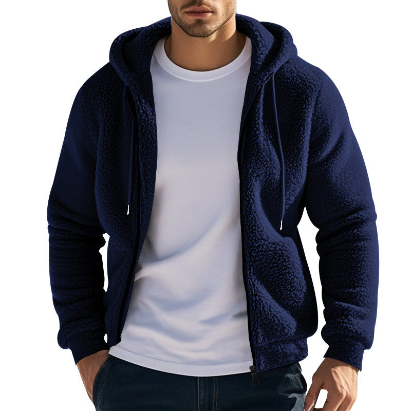 Men’s Loose Hooded Cardigan Sweater