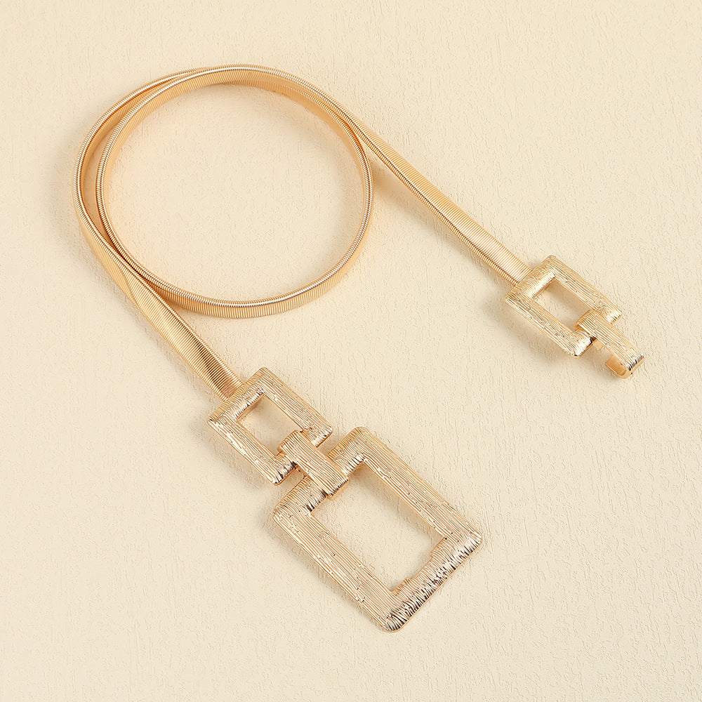 Minimalist Elastic Waist Chain Belt for Women