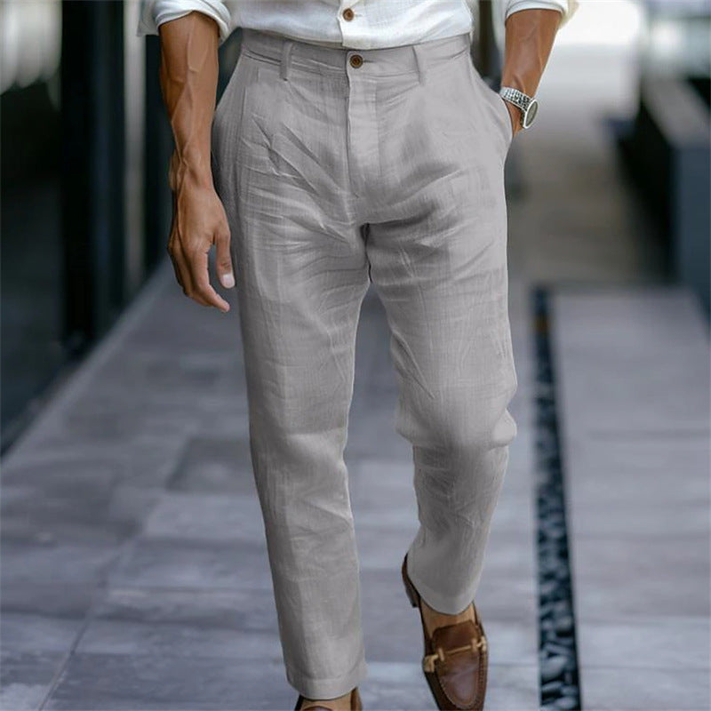 Men’s Linen Trousers – Lightweight, Casual Breathable Pants