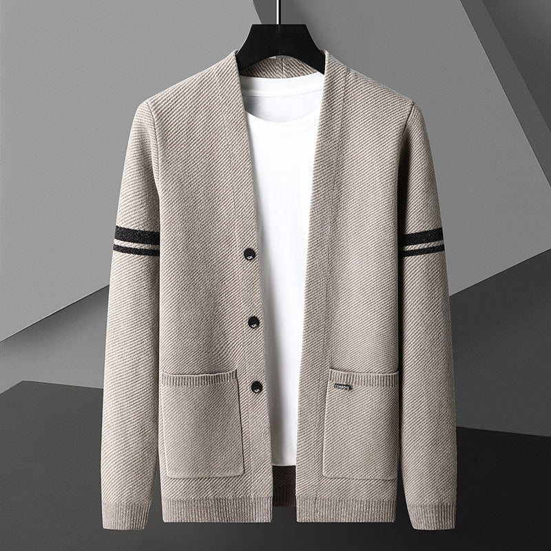 Autumn Cardigan Sweater – Men’s Long Sleeve Sweater Coat