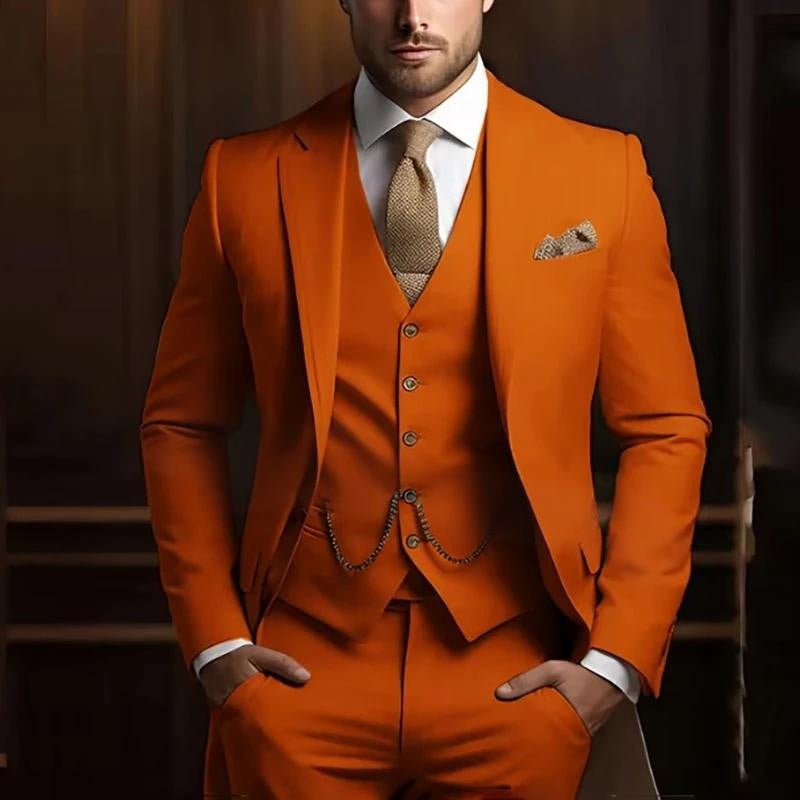 Men’s Formal Slim Fit 3-Piece Suit – Wedding & Office Style