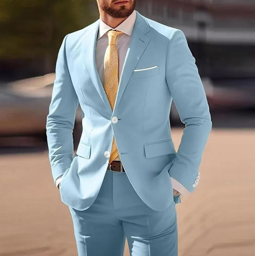 Men’s 2-Piece Wedding & Banquet Suit – Groomsman Formal Set