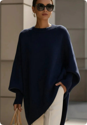 Women’s Thick Loose Round Neck Knitted Pullover Sweater