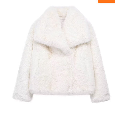 Winter Plush Coat – Warm Thicken Fluffy Lapel Jacket
