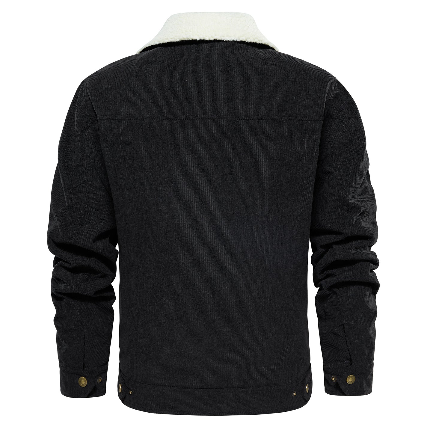 Men’s Warm Corduroy Coat – Trucker Style, Sherpa Lined, 5 Pockets