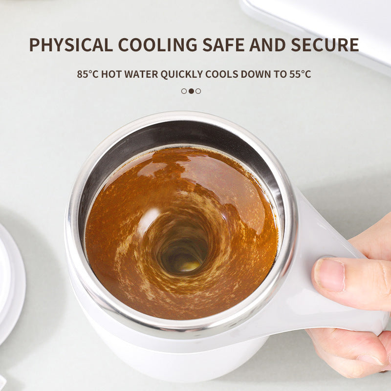 Rechargeable Electric Self-Stirring Coffee Cup – Magnetic Mixer for Coffee, Milkshakes & More