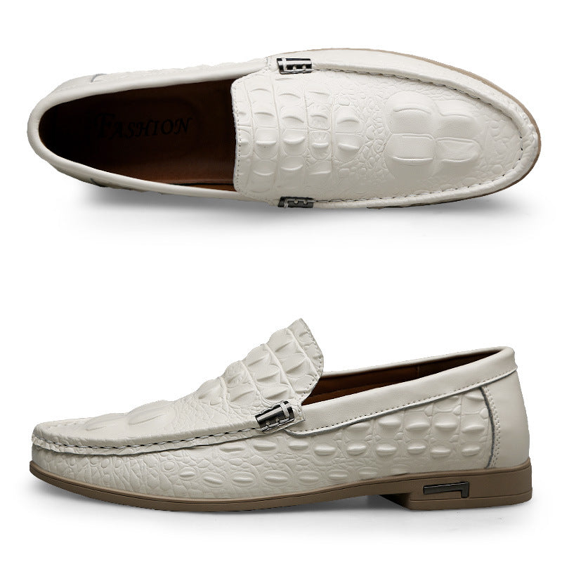Cowhide Gommino Fashion Casual Shoes Men
