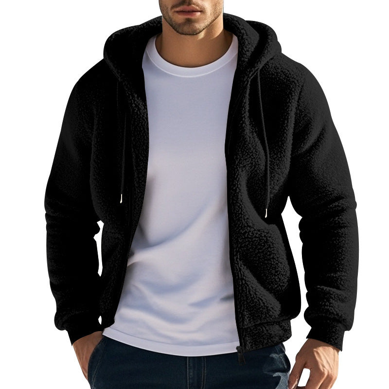 Men’s Loose Hooded Cardigan Sweater