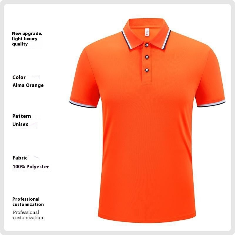 Ice Silk Lapel Short Sleeve Polo Shirt
