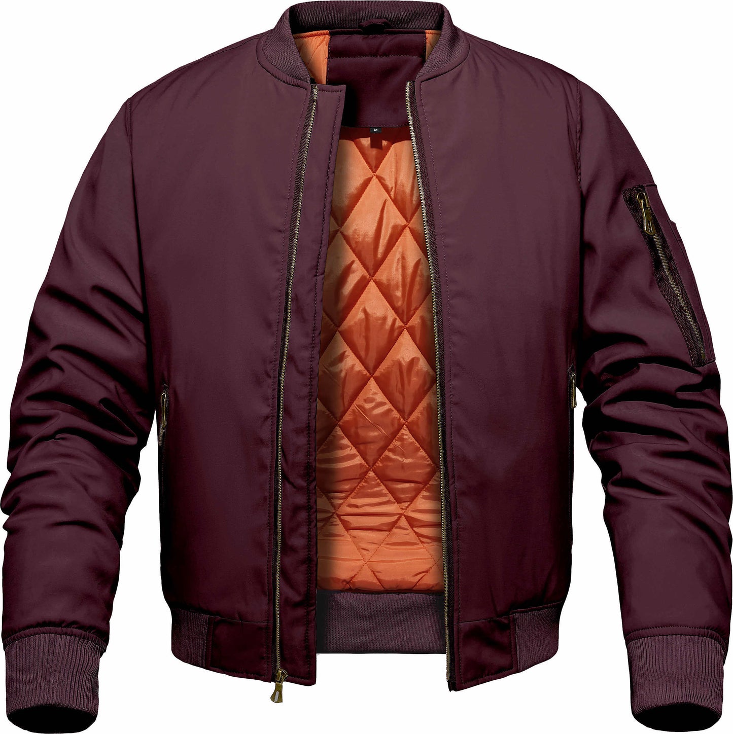 Men’s Winter Bomber Jacket – Thickened, Windproof, Ribbed Cuffs