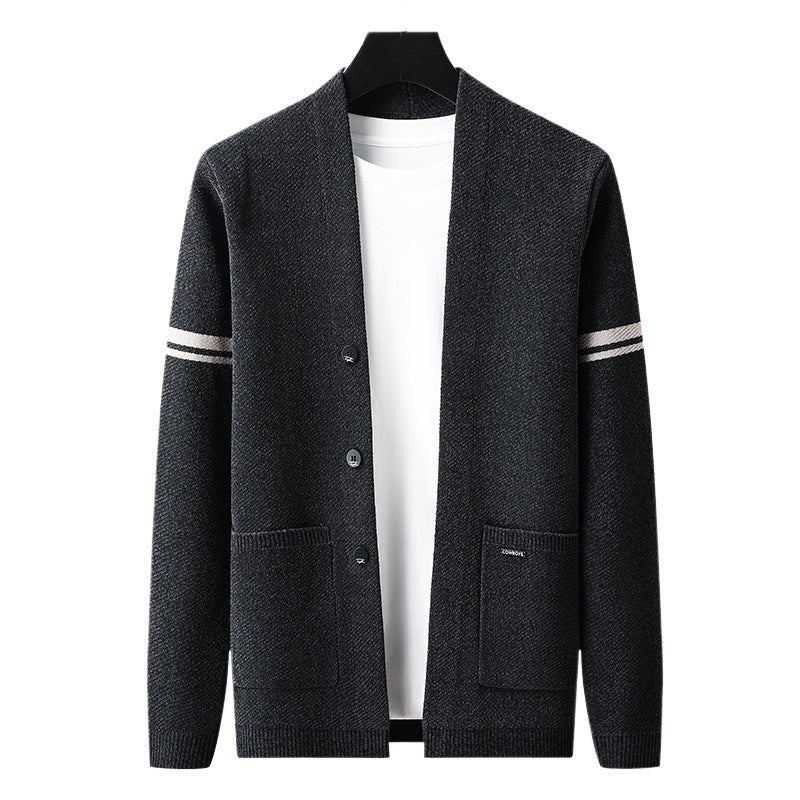 Autumn Cardigan Sweater – Men’s Long Sleeve Sweater Coat