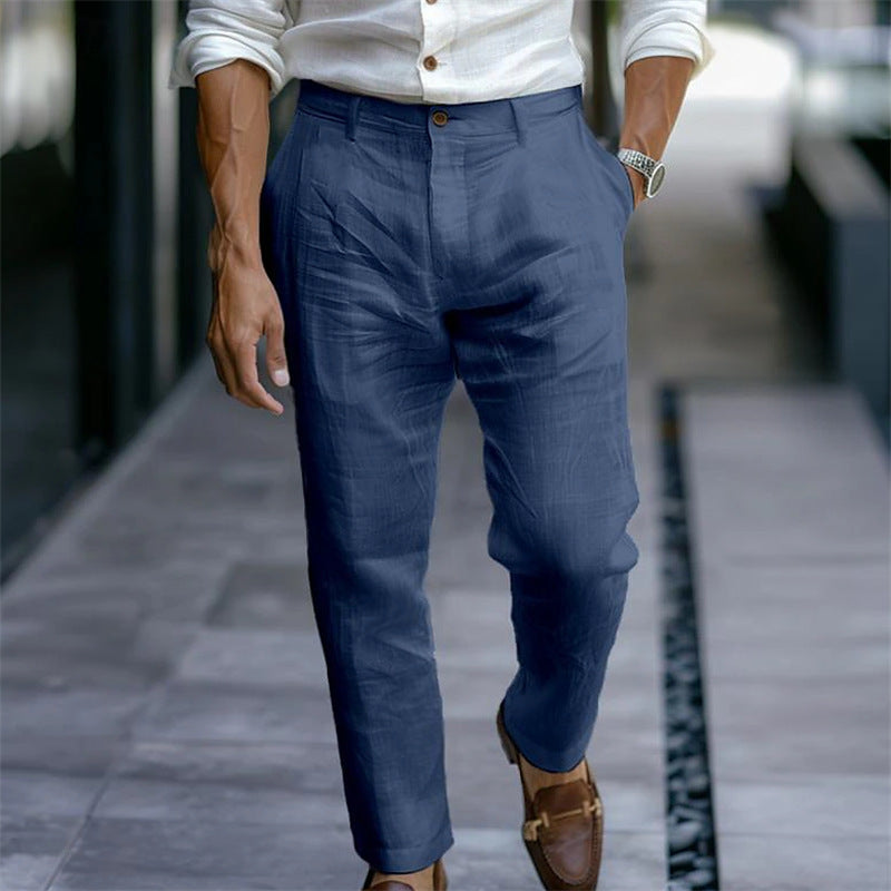 Men’s Linen Trousers – Lightweight, Casual Breathable Pants