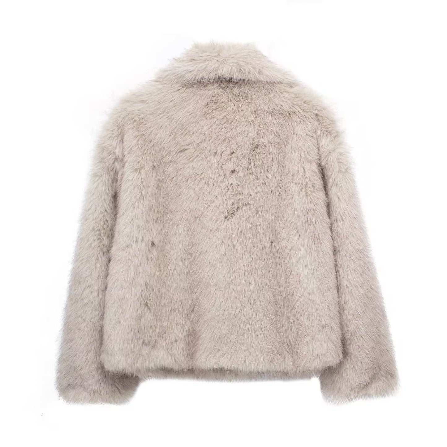 Winter Plush Coat – Warm Thicken Fluffy Lapel Jacket