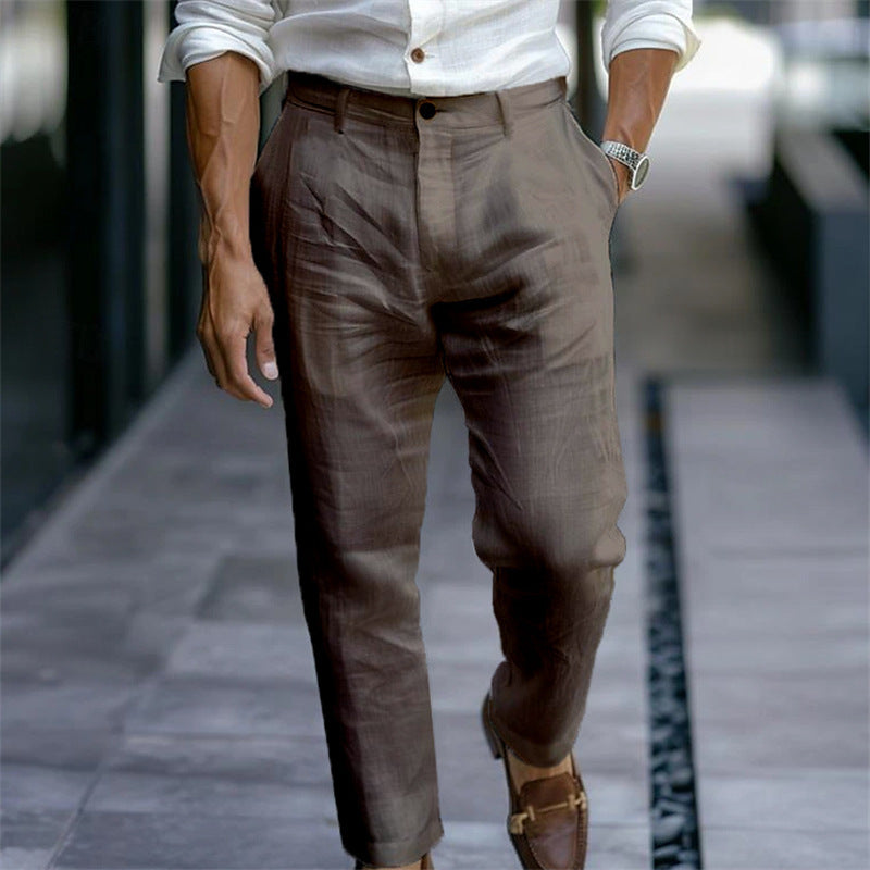 Men’s Linen Trousers – Lightweight, Casual Breathable Pants