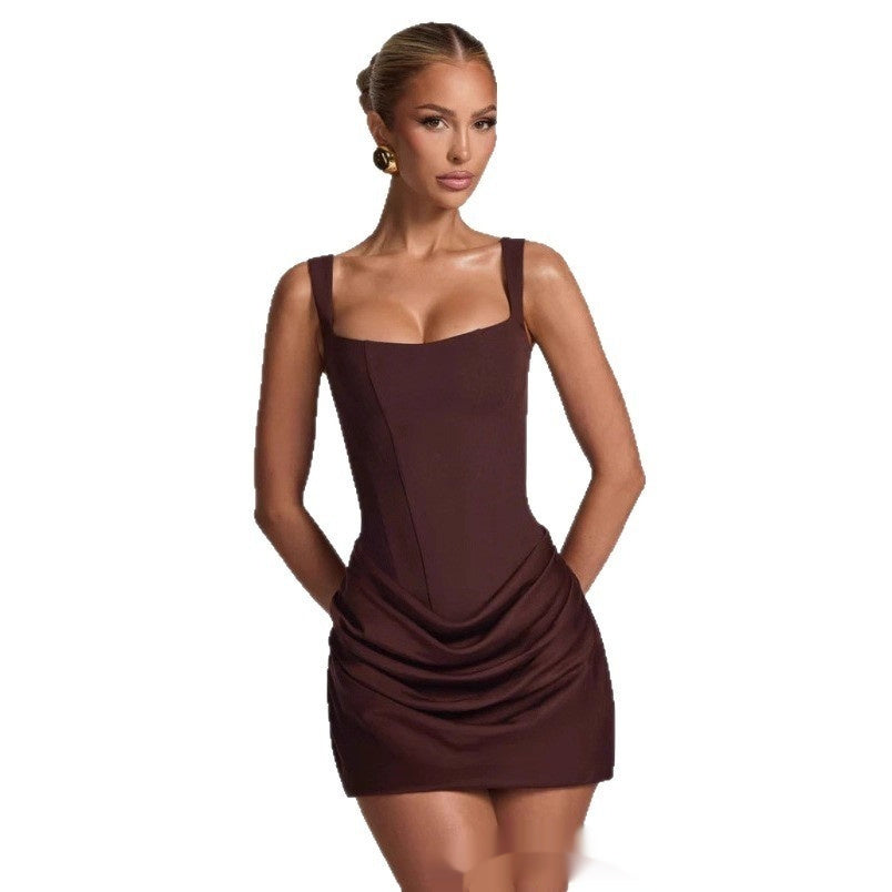 Women’s Corset Mini Dress – Sleeveless Bodycon Party & Evening Dress