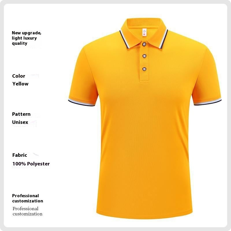 Ice Silk Lapel Short Sleeve Polo Shirt