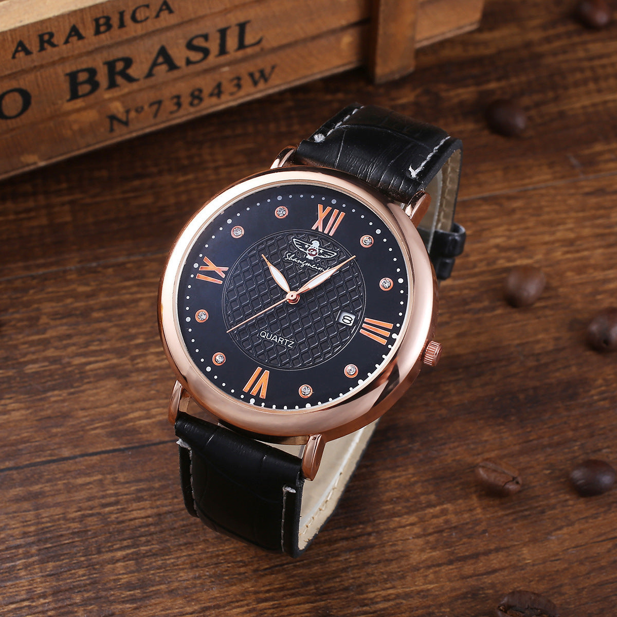 5-Piece Men's Gift Set: Quartz Watch, Belt, Wallet, Tie & Cufflinks