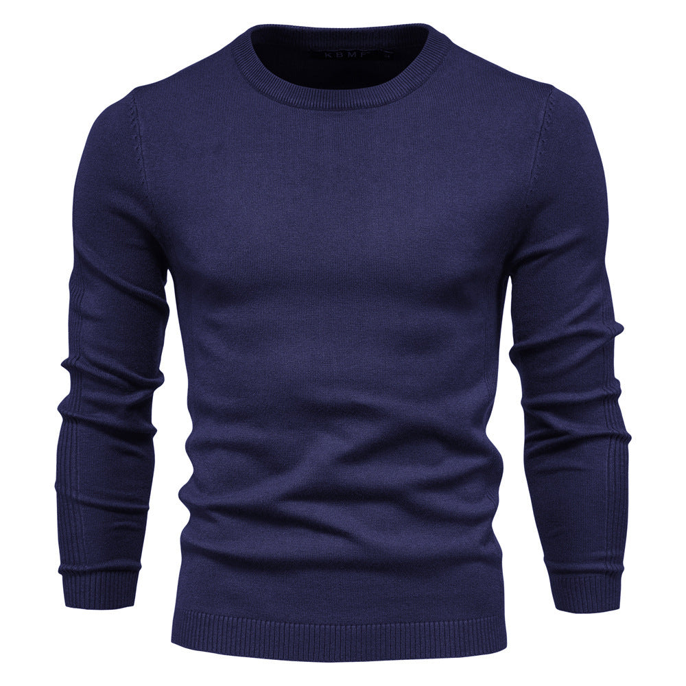 Men’s Solid Color Slim Fit Turtleneck Sweater – Winter Casual Top