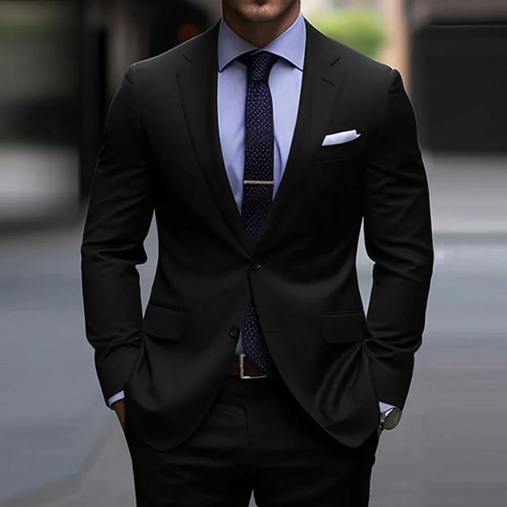 Men’s 2-Piece Wedding & Banquet Suit – Groomsman Formal Set