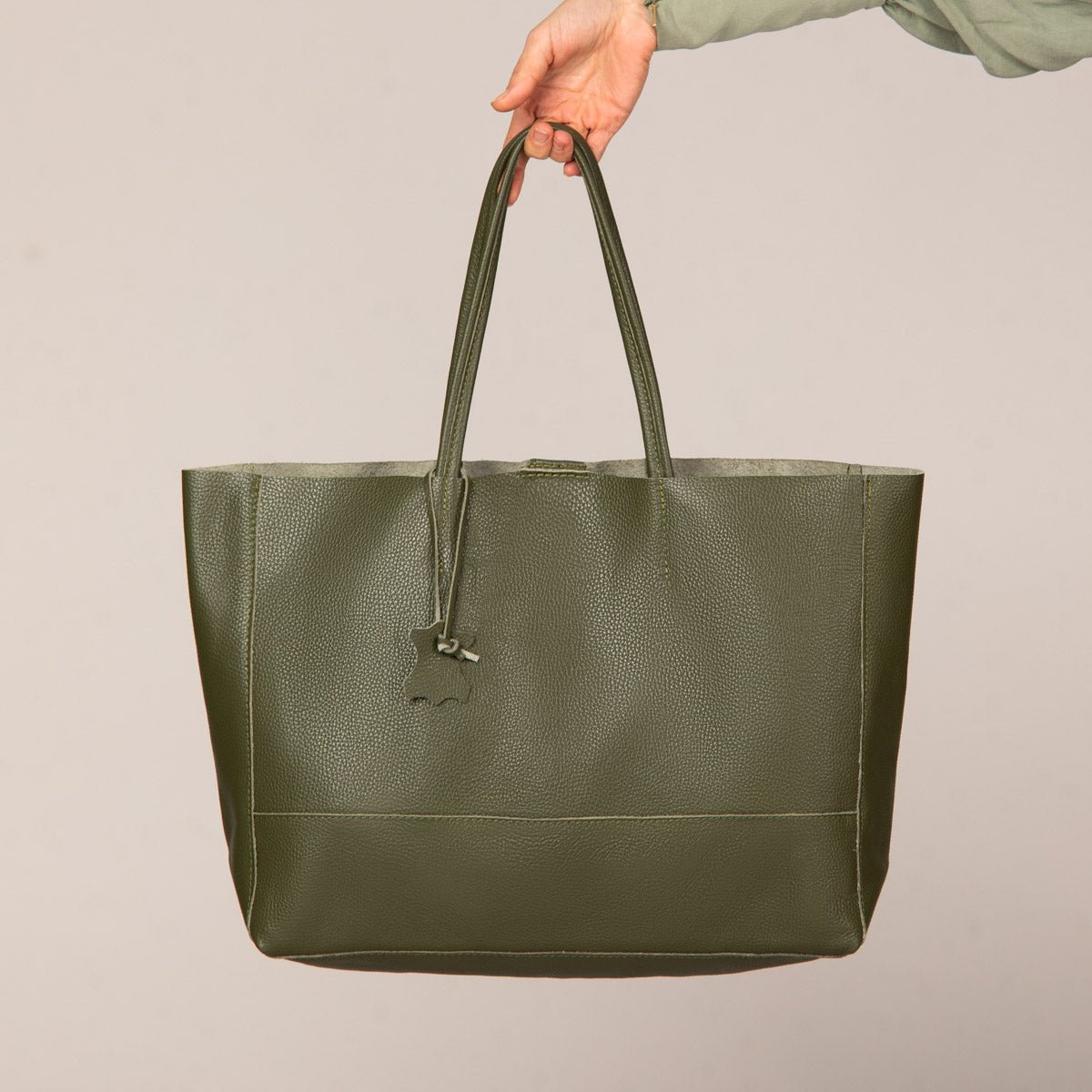 100% Genuin Leather Leather Tote MADE IN ITALY