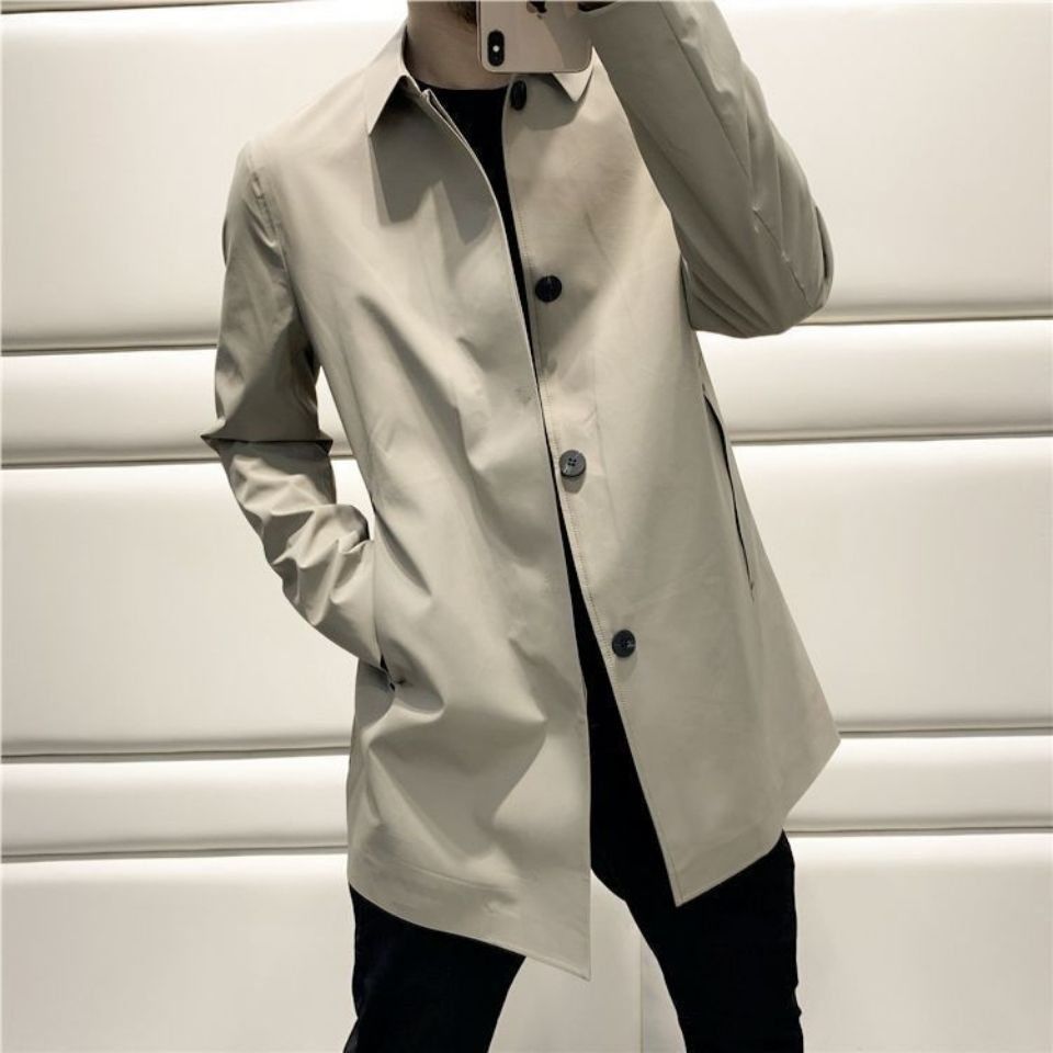 Fashion Casual Short Trench Coat Cloak – Men’s Loose Lapel Outerwear