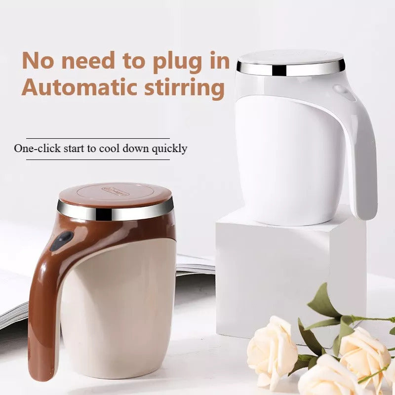 Rechargeable Electric Self-Stirring Coffee Cup – Magnetic Mixer for Coffee, Milkshakes & More