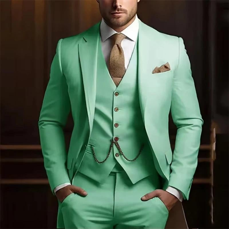 Men’s Formal Slim Fit 3-Piece Suit – Wedding & Office Style