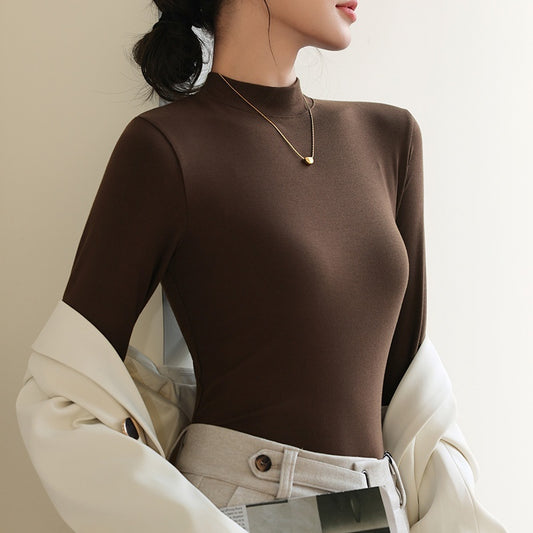 Half Turtleneck Bottoming Shirt – Women’s Autumn & Winter Western Style