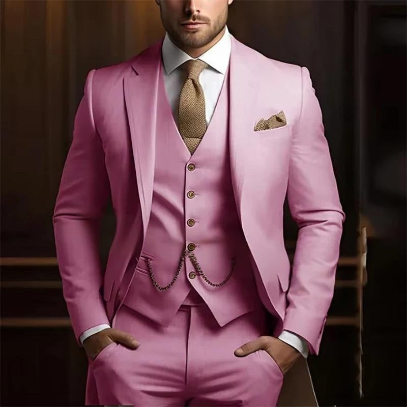 Men’s Formal Slim Fit 3-Piece Suit – Wedding & Office Style