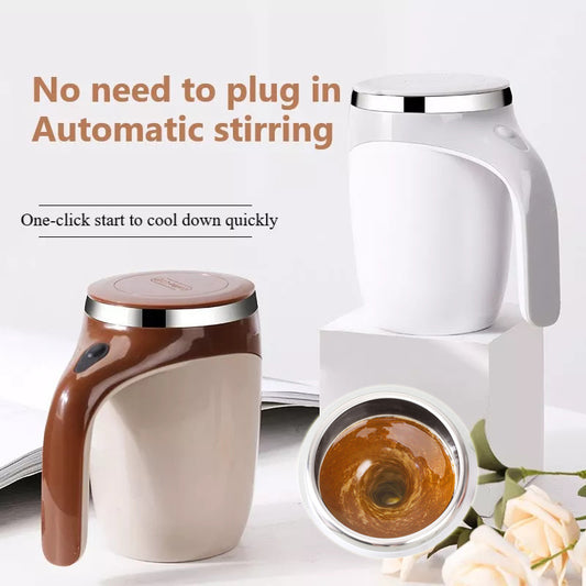 Rechargeable Electric Self-Stirring Coffee Cup – Magnetic Mixer for Coffee, Milkshakes & More