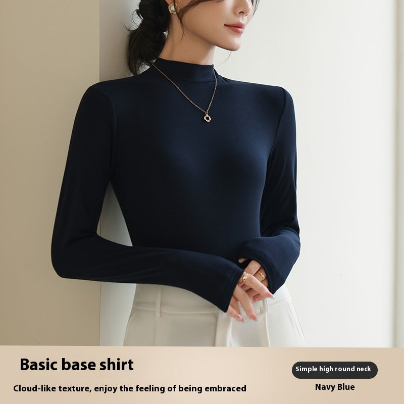 Half Turtleneck Bottoming Shirt – Women’s Autumn & Winter Western Style