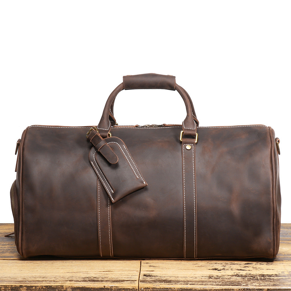 Men’s Retro Genuine Leather Travel Bag