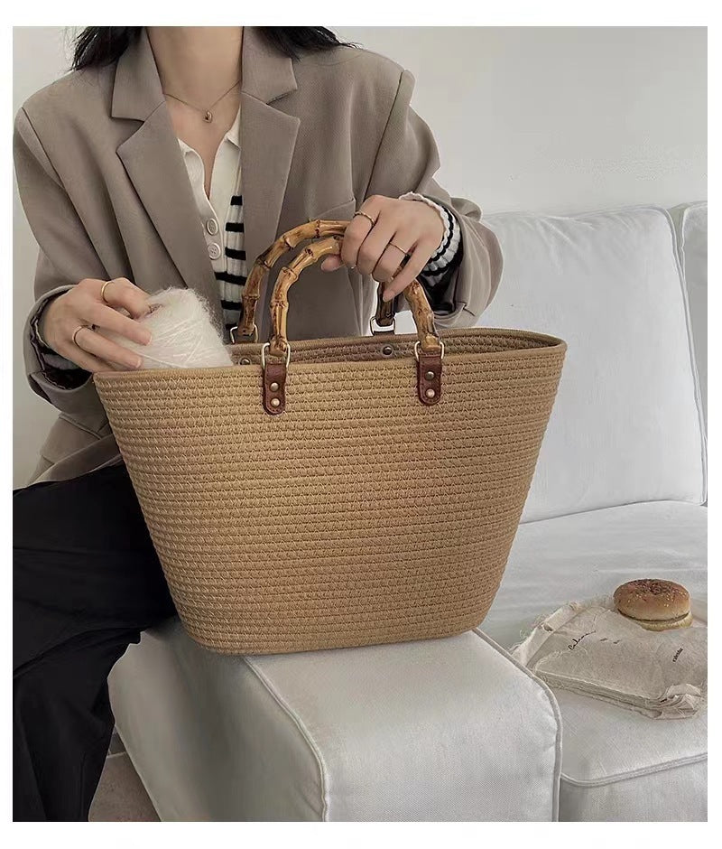 Women's Fashionable New Imitation Bamboo Knot Handbag